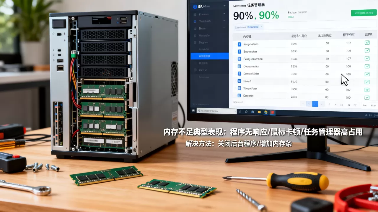 服务器内存不够用时的几种典型表现,电脑卡顿反应慢怎么办? 服务器内存不够用时的几种典型表现,电脑卡顿反应慢怎么办?
