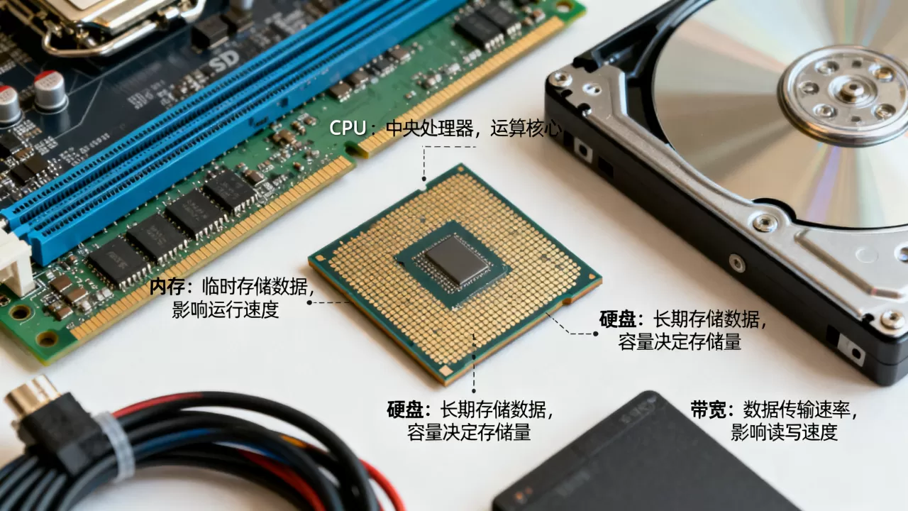 新手怎么理解CPU内存硬盘带宽四件套，电脑硬件基础知识有哪些必懂要点？