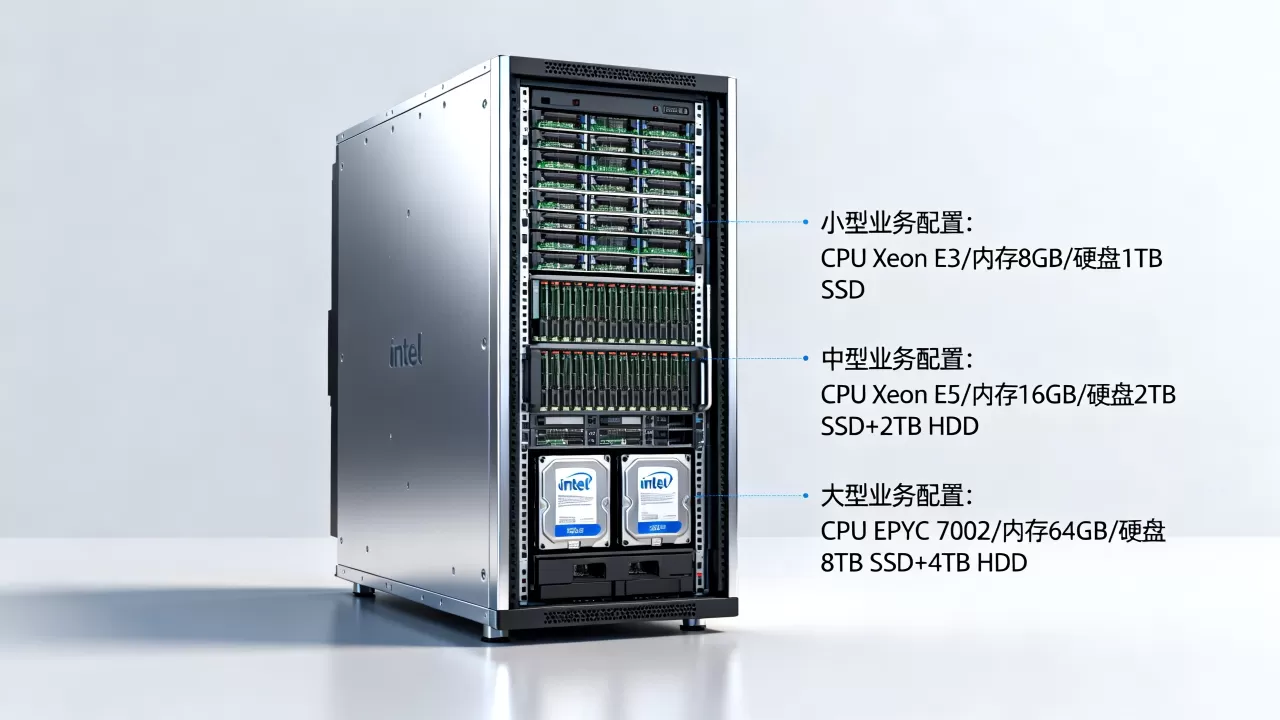 南京服务器租用怎么按业务规模选CPU内存硬盘,企业如何配置? 南京服务器租用怎么按业务规模选CPU内存硬盘,企业如何配置?