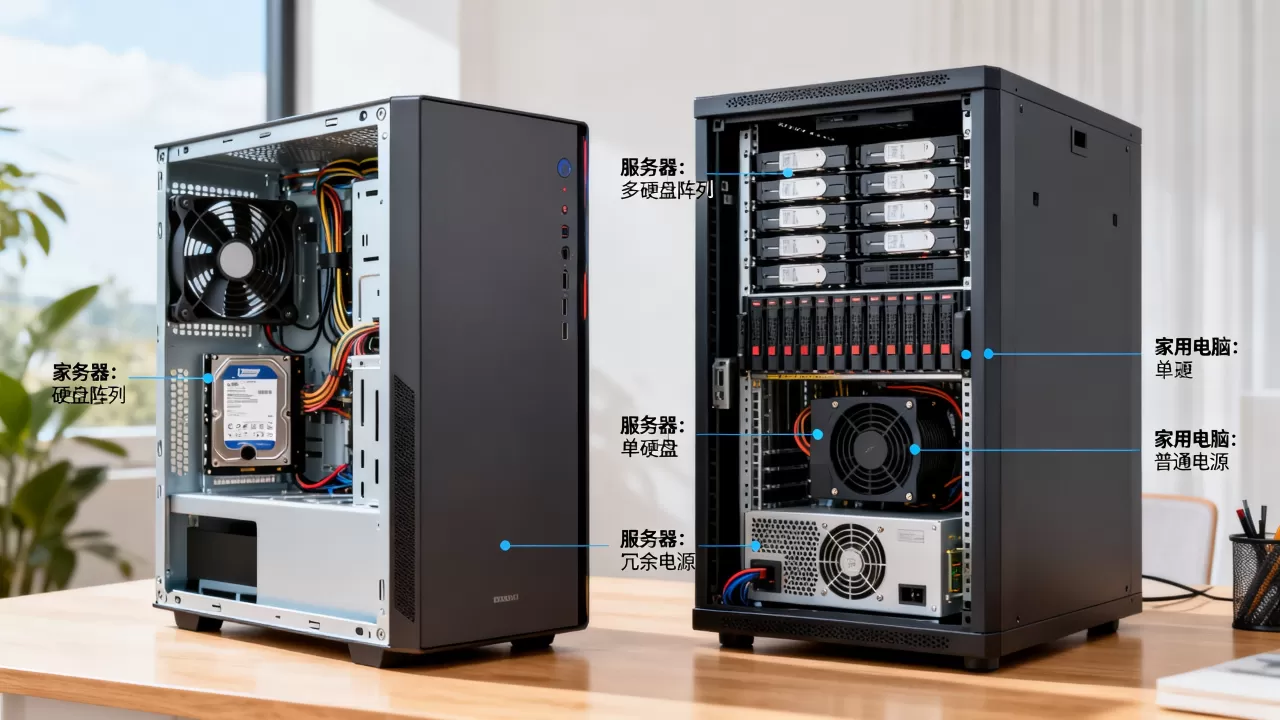 服务器和我们家里的电脑到底差在哪，服务器为什么那么贵？