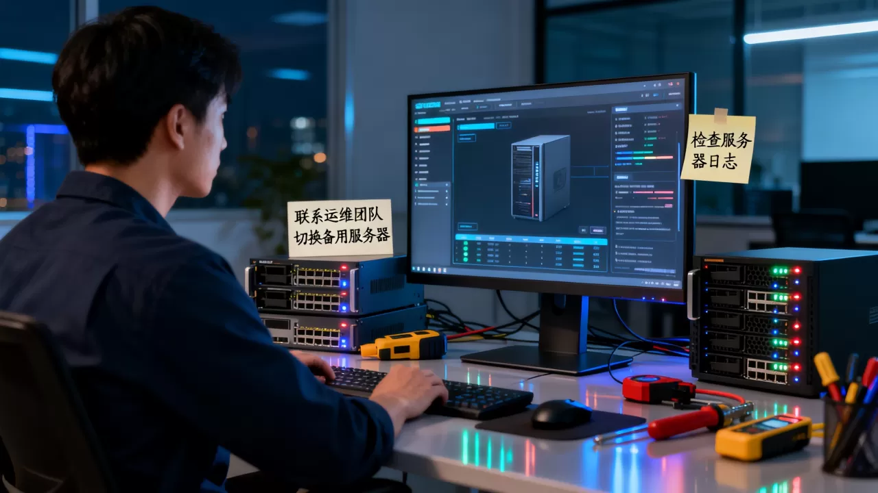 外贸网站服务器半夜宕机如何应急处理，网站打不开怎么办？