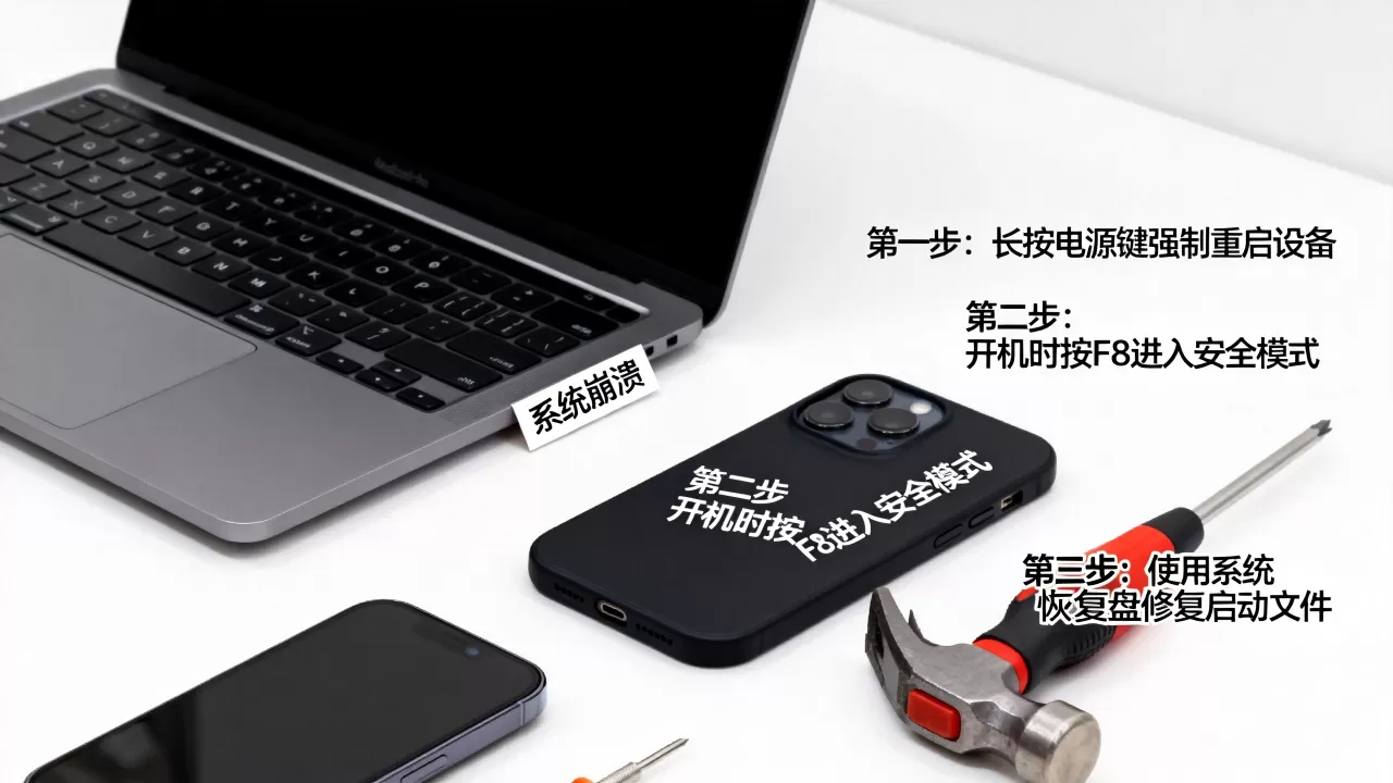 系统崩溃无法启动时如何应急处理？有哪些关键步骤？