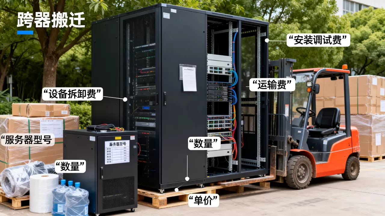 跨机房搬迁服务器费用构成有哪些,服务器搬迁报价明细包含哪些项目 跨机房搬迁服务器费用构成有哪些,服务器搬迁报价明细包含哪些项目