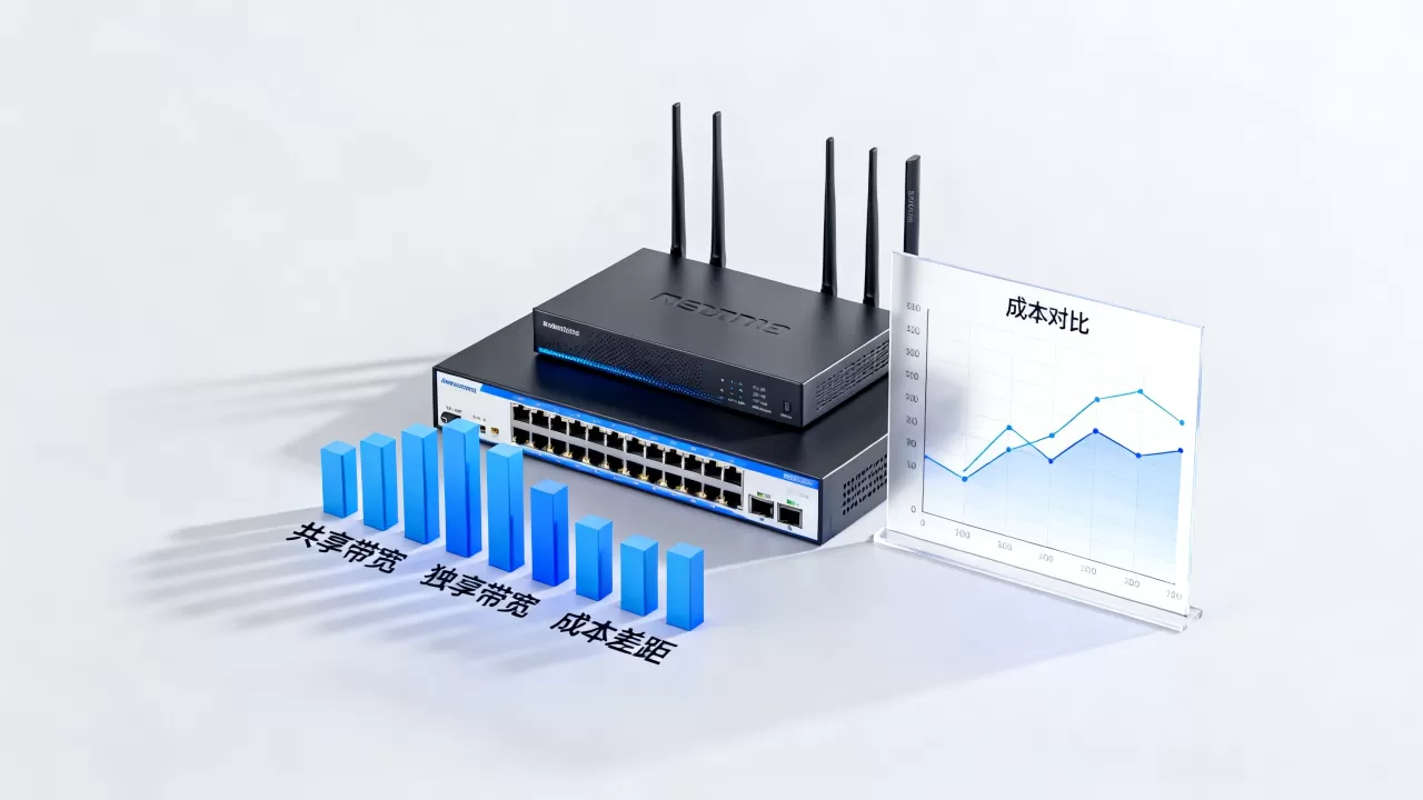 共享带宽与独享带宽的成本差距有多大 共享带宽与独享带宽的成本差距有多大