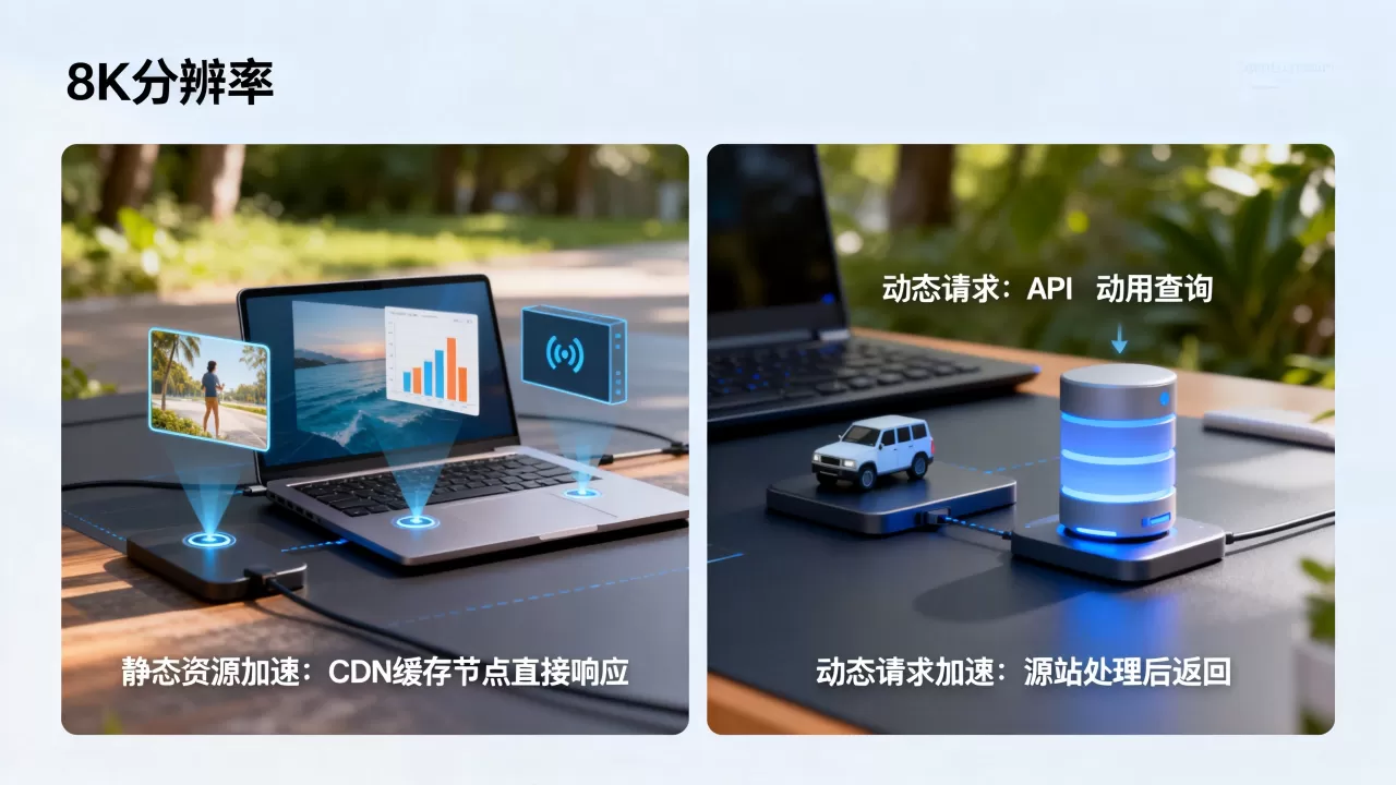 静态资源和动态请求在加速处理上有何不同，CDN静态资源与动态请求加速区别