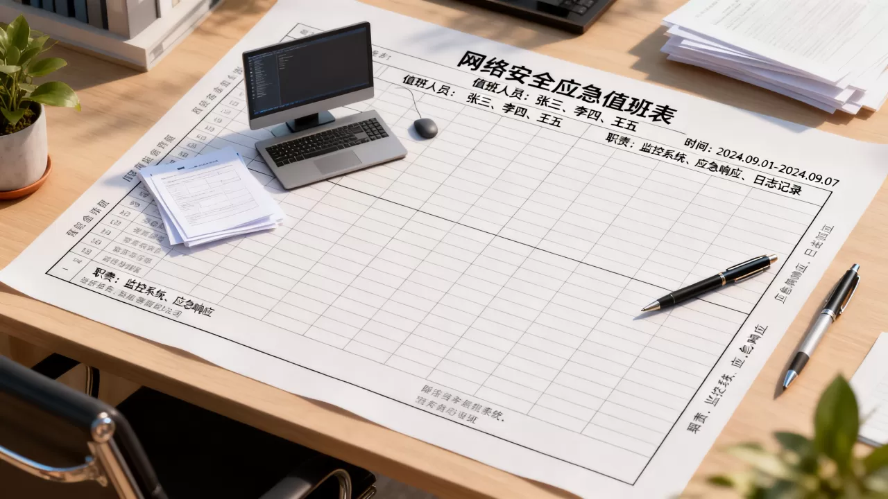 攻击发生前如何排好值班分工?网络安全应急值班表模板 攻击发生前如何排好值班分工?网络安全应急值班表模板