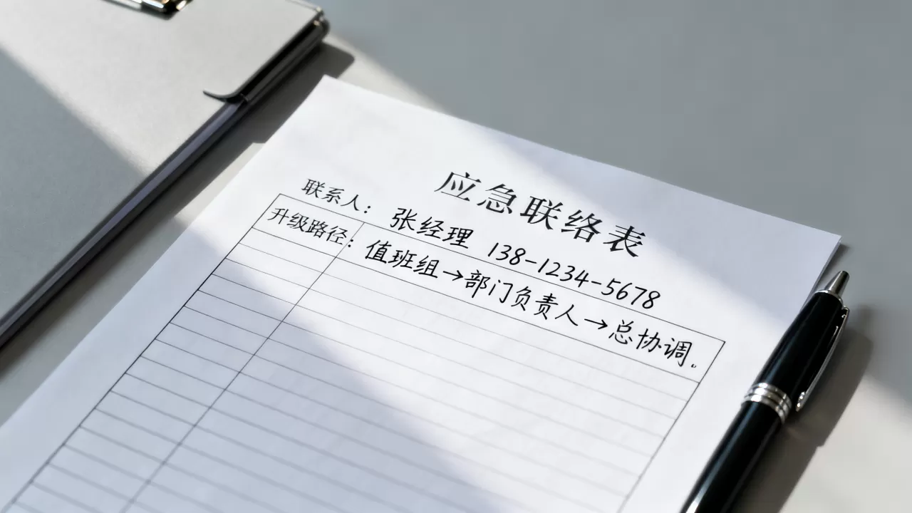 预案中联系人与升级路径如何写?应急联络表编写要点 预案中联系人与升级路径如何写?应急联络表编写要点