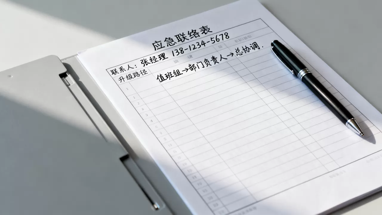 预案中联系人与升级路径如何写?应急联络表编写要点 预案中联系人与升级路径如何写?应急联络表编写要点