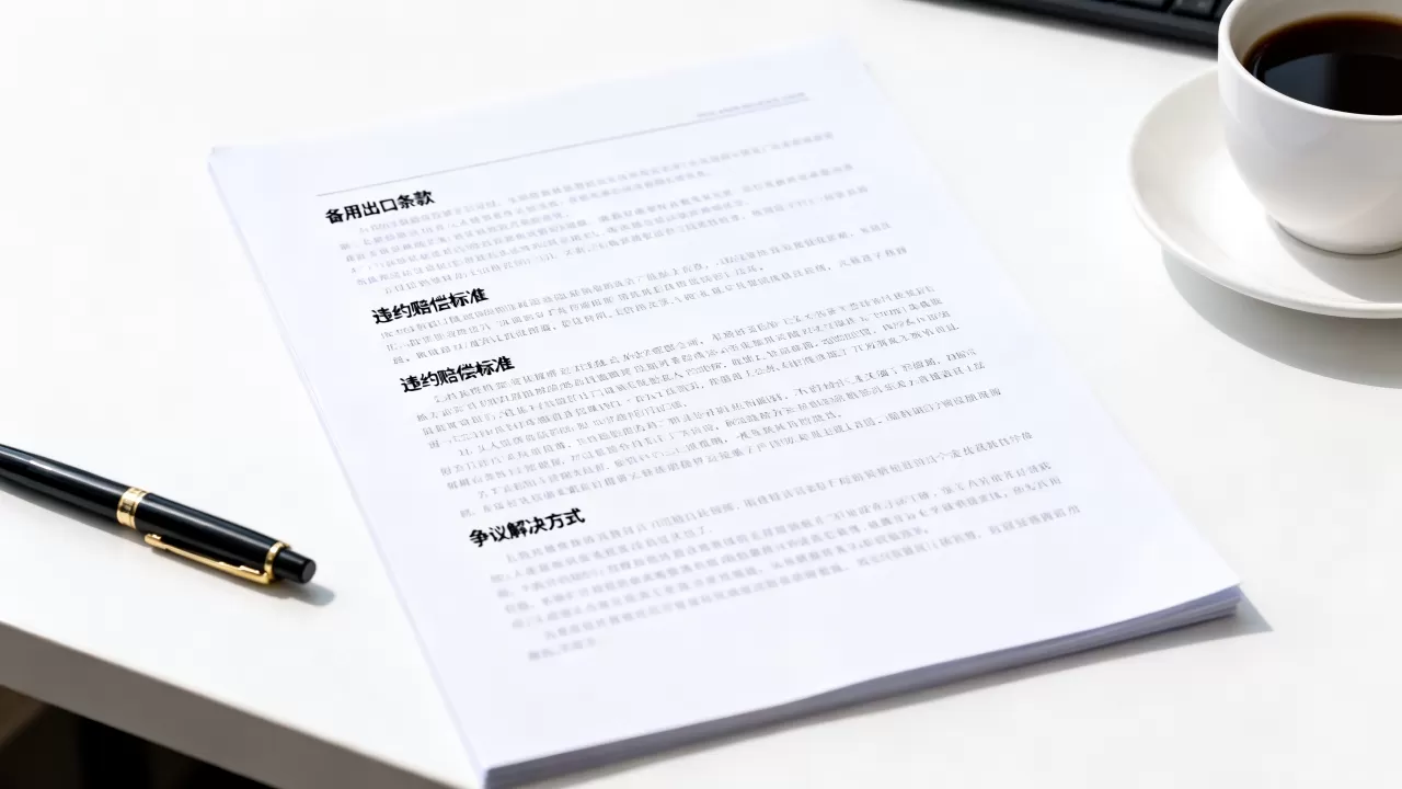 备用出口要在签约前谈定哪些条款,合同漏掉这一条损失有多大? 备用出口要在签约前谈定哪些条款,合同漏掉这一条损失有多大?