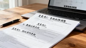 开通前需要同步给团队的变更清单，变更管理怎么做？