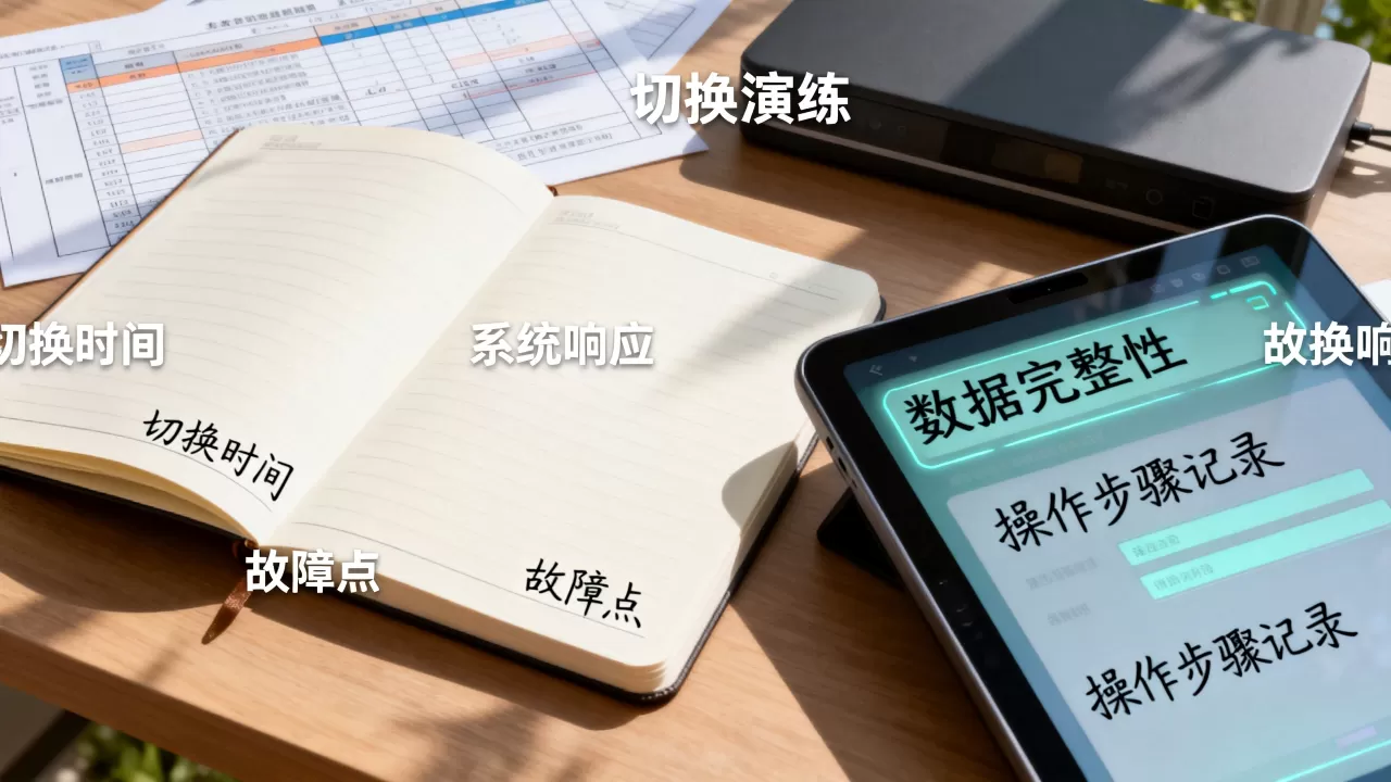 切换演练记录该包含哪些可复盘的数据？切换演练复盘数据有哪些