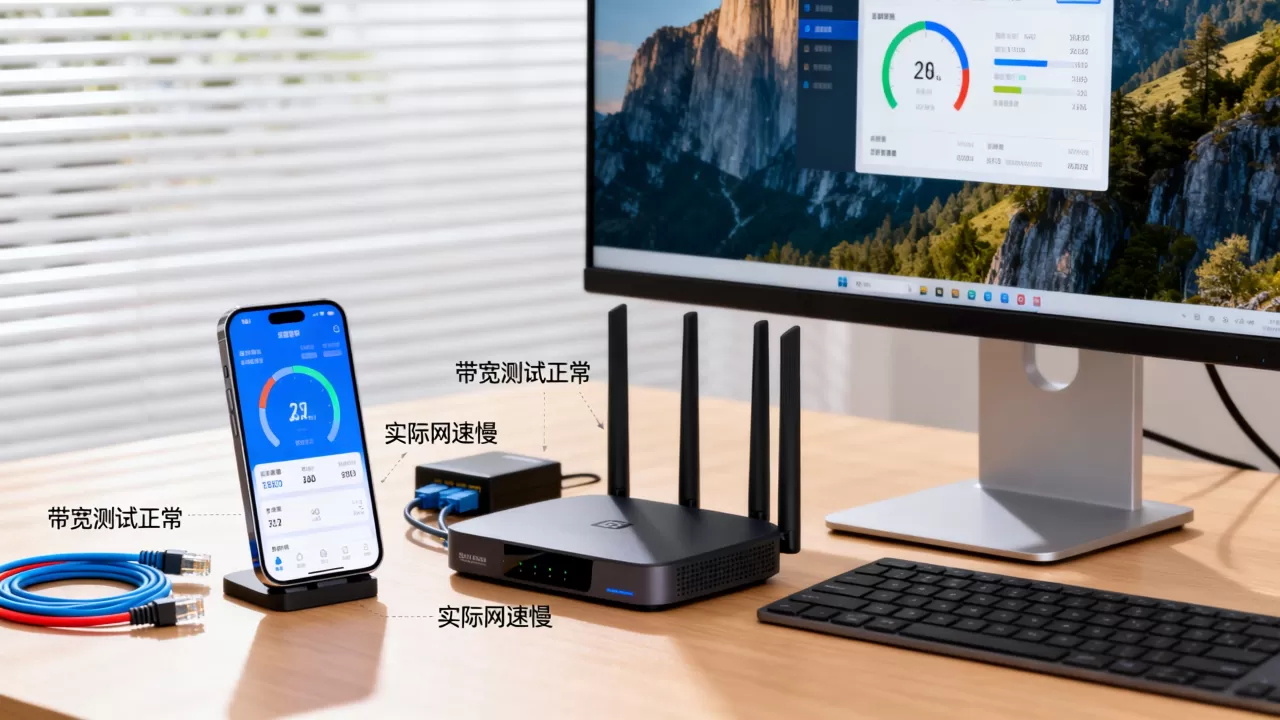 带宽测试结果与业务体验不一致时看哪里？带宽测试正常但网速慢怎么回事