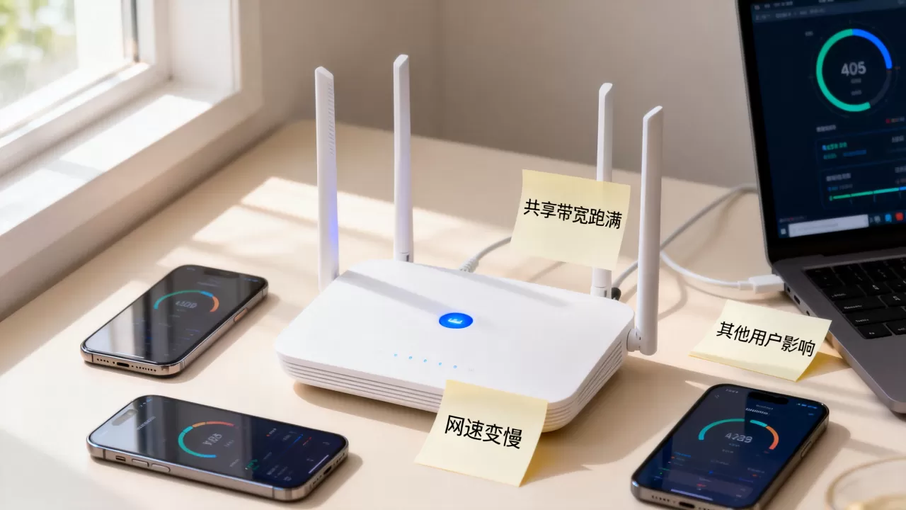 共享带宽跑满时对其他用户的影响大吗，会不会导致网速变慢？