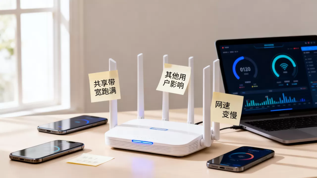 共享带宽跑满时对其他用户的影响大吗，会不会导致网速变慢？