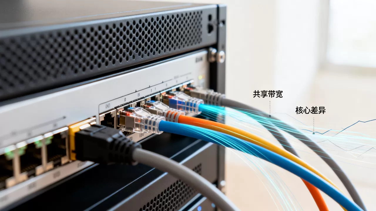 独享带宽和共享带宽之间有什么核心不同?哪个更适合服务器使用 独享带宽和共享带宽之间有什么核心不同?哪个更适合服务器使用