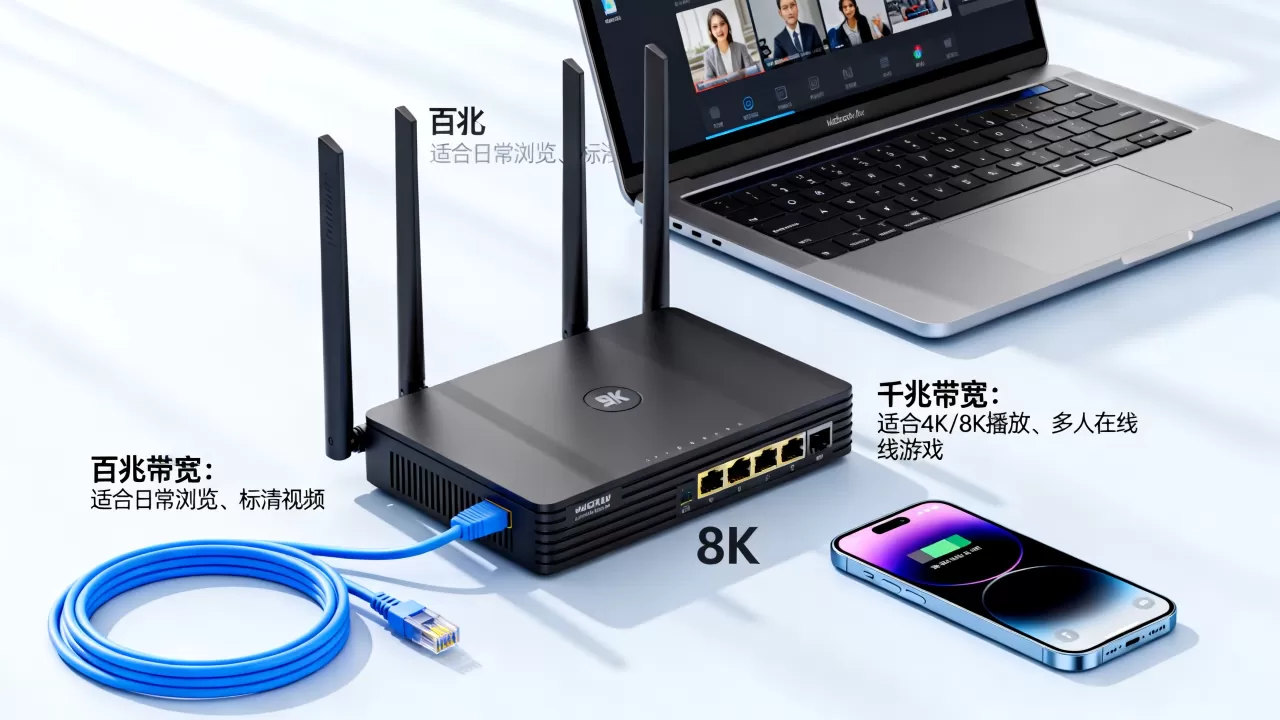 百兆和千兆带宽适用业务有何不同?选宽带该注意什么 百兆和千兆带宽适用业务有何不同?选宽带该注意什么