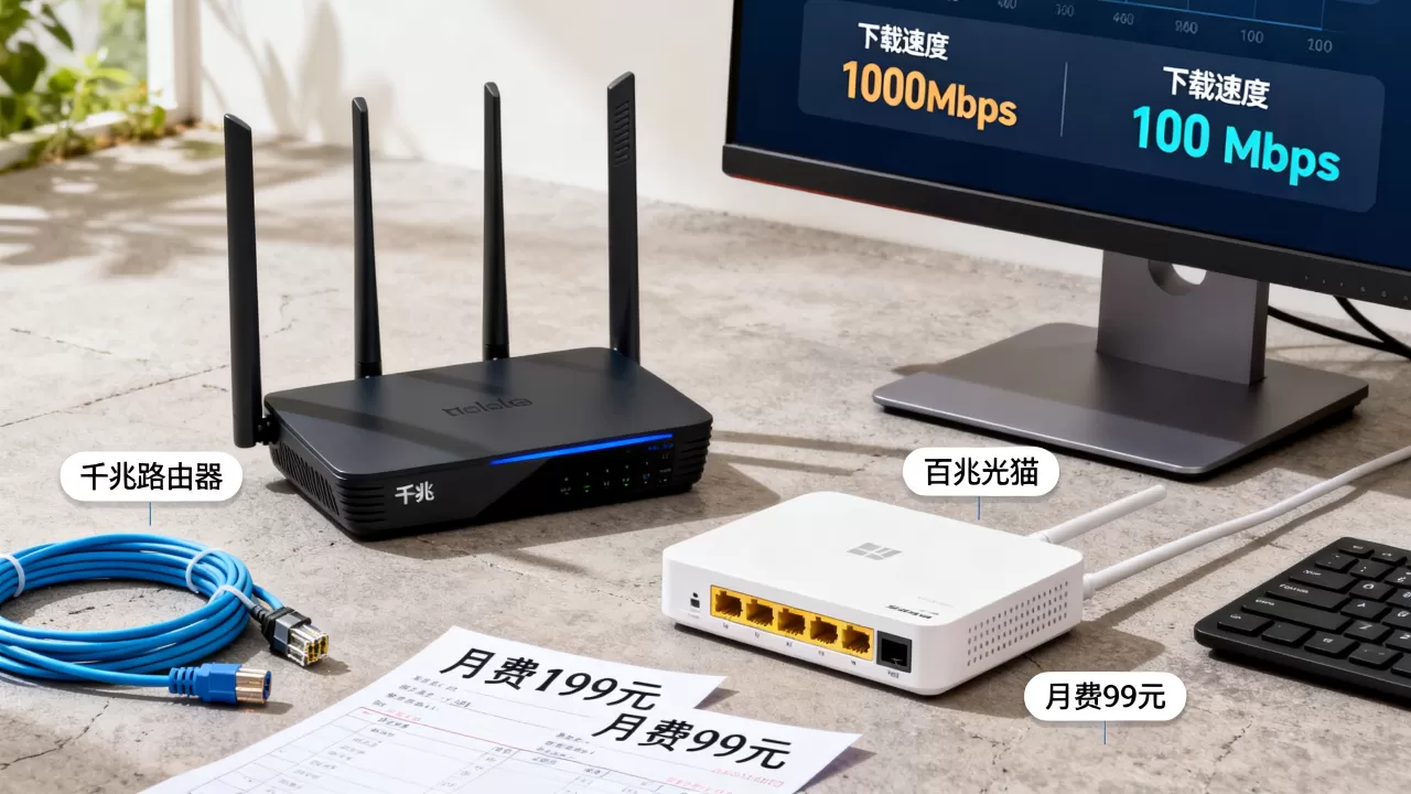 千兆和百兆带宽在成本上差别有多大,家用选哪个更划算? 千兆和百兆带宽在成本上差别有多大,家用选哪个更划算?