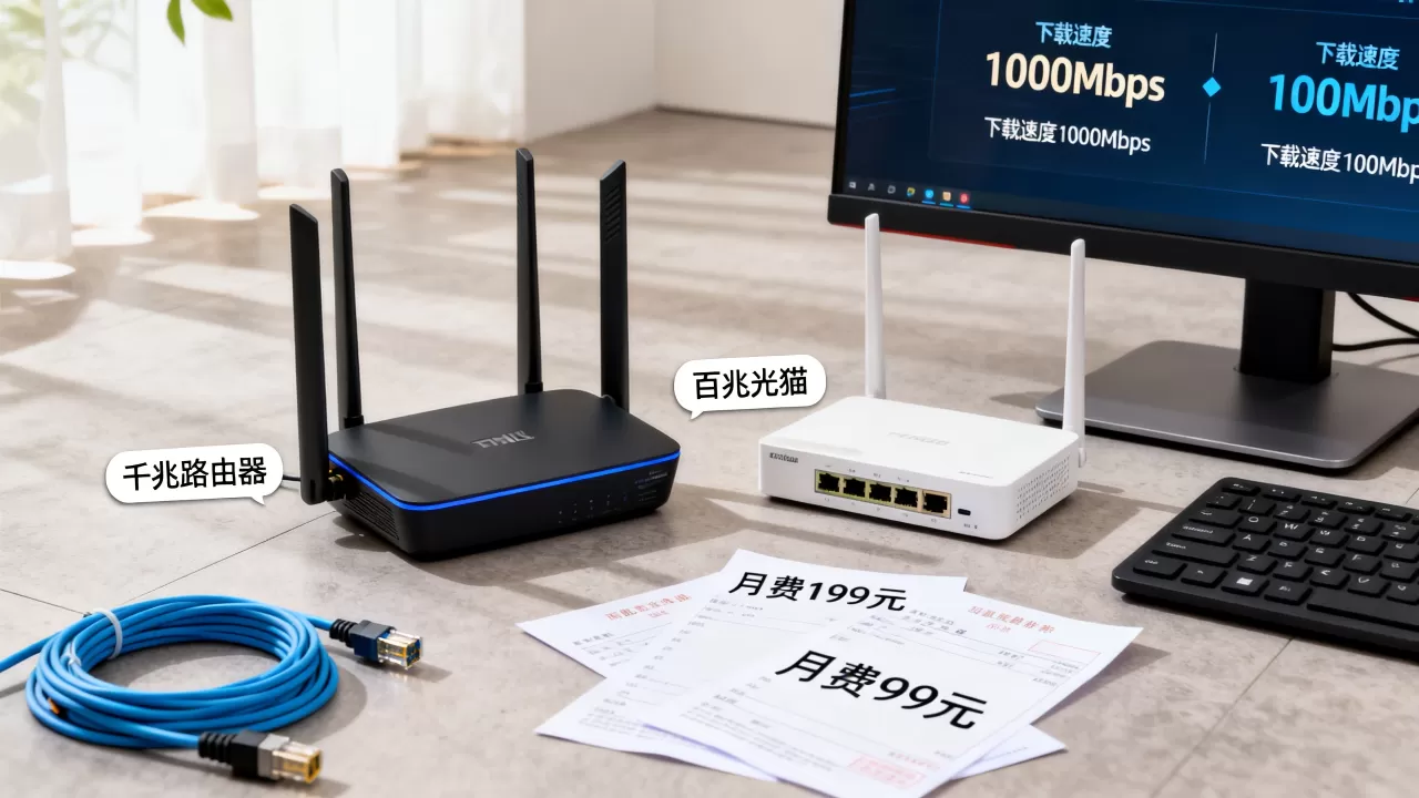 千兆和百兆带宽在成本上差别有多大,家用选哪个更划算? 千兆和百兆带宽在成本上差别有多大,家用选哪个更划算?
