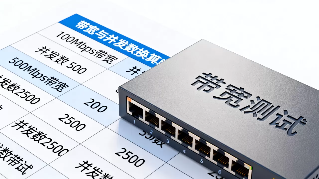 不同带宽规格对应的典型并发承载能力是多少？带宽与并发数如何换算