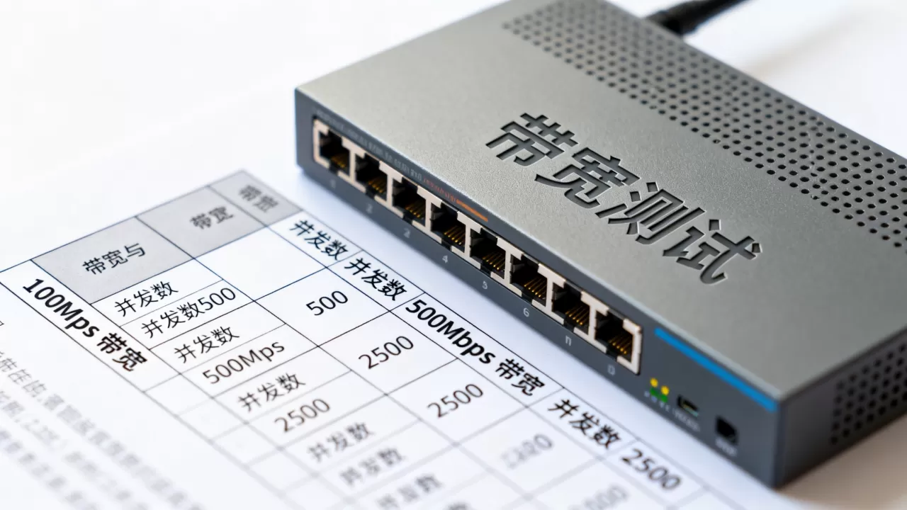 不同带宽规格对应的典型并发承载能力是多少？带宽与并发数如何换算