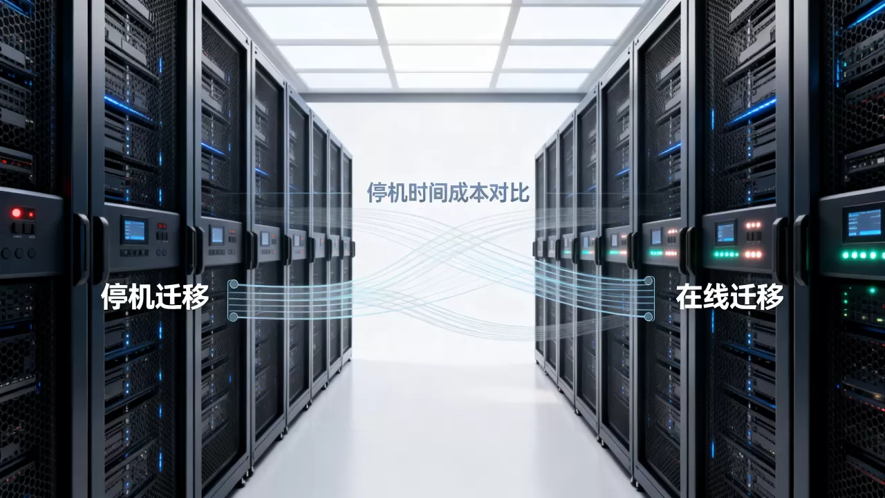 停机迁移与在线迁移哪个业务代价更高?迁移方案停机时间成本对比 停机迁移与在线迁移哪个业务代价更高?迁移方案停机时间成本对比