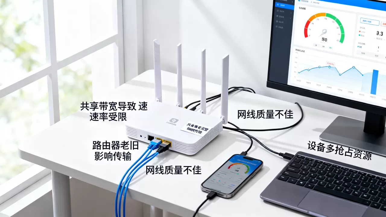 带宽跑不满是不是共享带宽?宽带跑不满原因与解决方法 带宽跑不满是不是共享带宽?宽带跑不满原因与解决方法