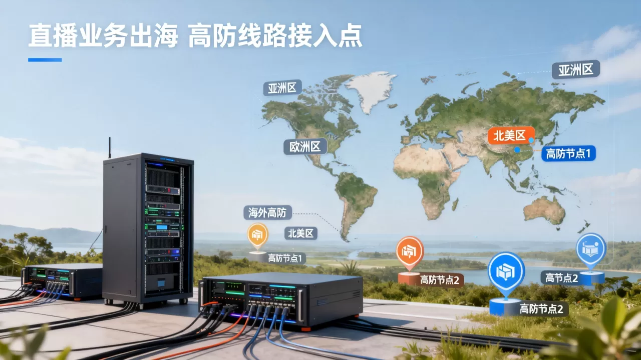 直播业务出海时高防线路按区域怎么选接入点,海外高防节点推荐 直播业务出海时高防线路按区域怎么选接入点,海外高防节点推荐