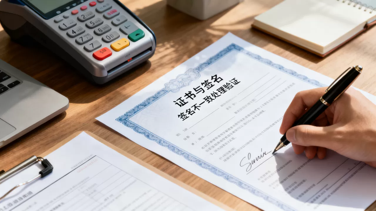 高防线路接入支付网关时证书与签名怎么保持一致，签名不一致怎么办？