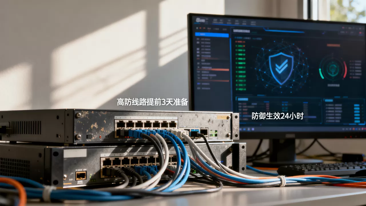 新区开服就被打时高防线路提前几天准备合适，服务器防御多久生效靠谱