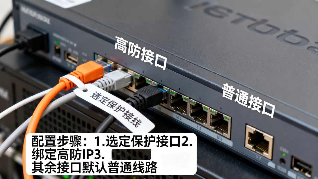 高防线路能否只保护部分接口而其余走普通线路,如何配置? 高防线路能否只保护部分接口而其余走普通线路,如何配置?