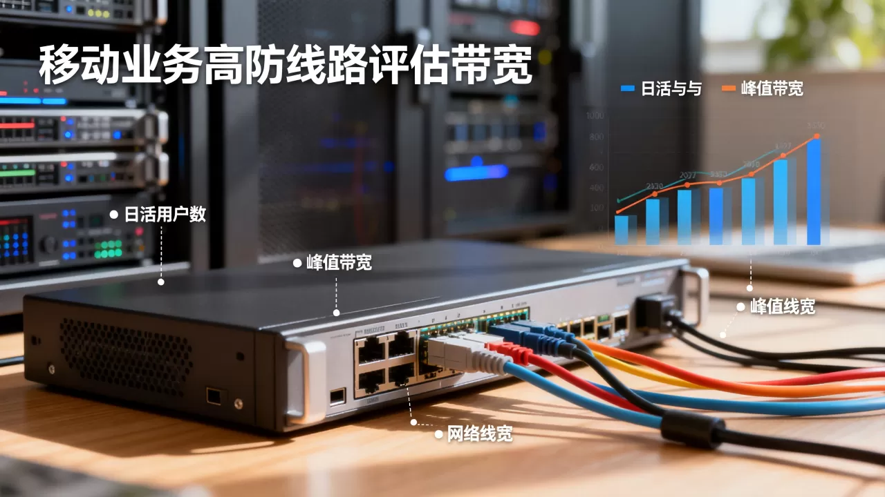 移动业务上高防线路如何评估带宽?按日活与峰值带宽评估 移动业务上高防线路如何评估带宽?按日活与峰值带宽评估
