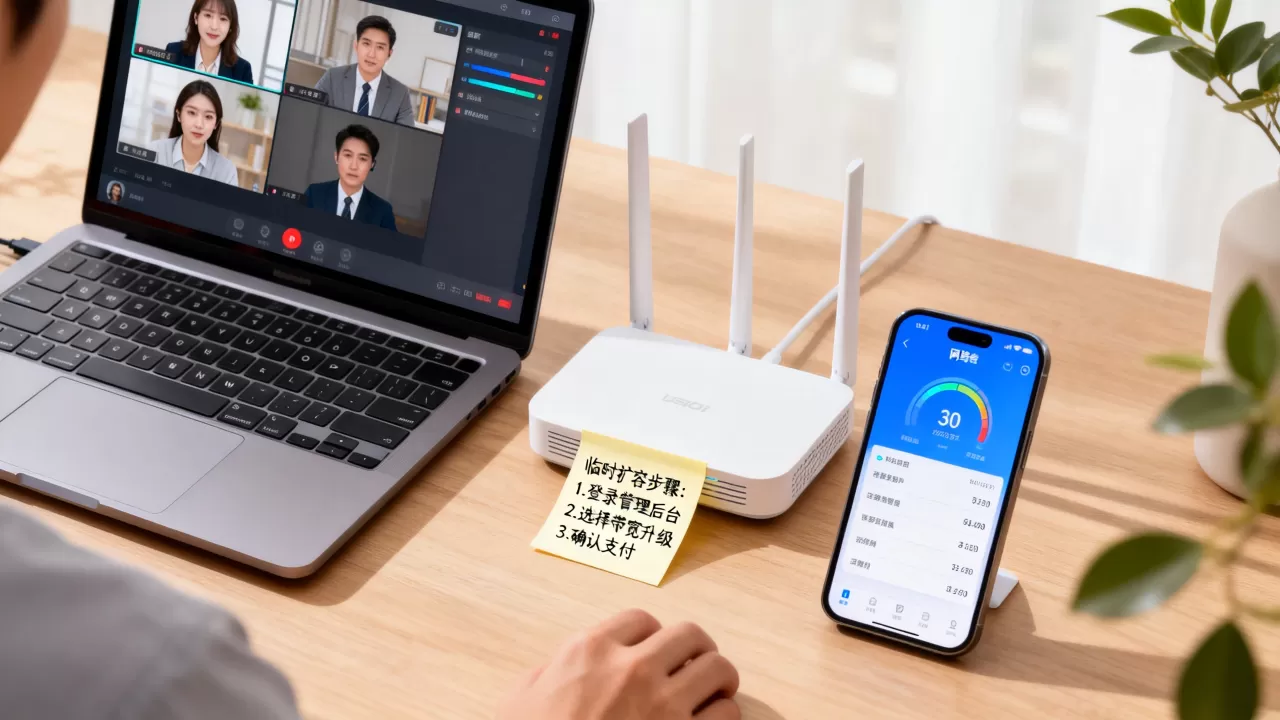 在线会议高峰期带宽不够怎么办,临时扩容如何操作? 在线会议高峰期带宽不够怎么办,临时扩容如何操作?
