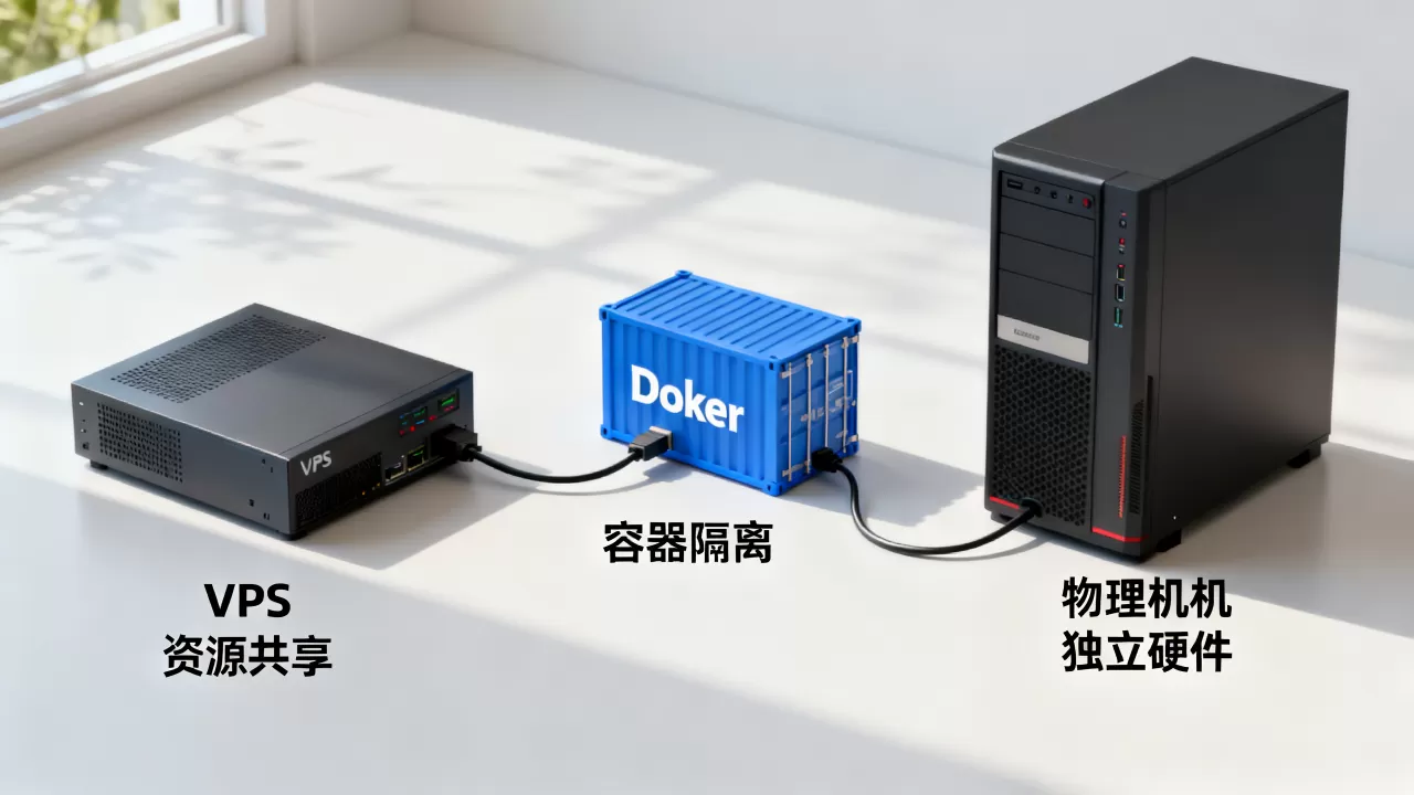 容器部署在VPS上相比物理机有何不同?Docker容器VPS部署优缺点 容器部署在VPS上相比物理机有何不同?Docker容器VPS部署优缺点
