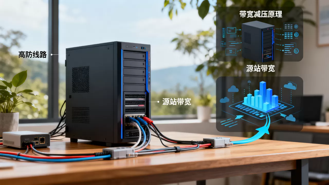 高防线路能缓解源站带宽压力吗？高防服务器带宽减压原理