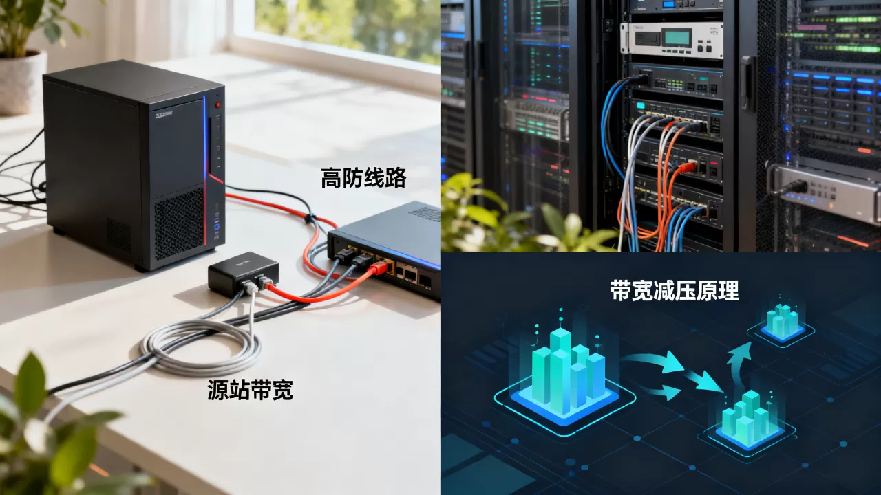 高防线路能缓解源站带宽压力吗？高防服务器带宽减压原理