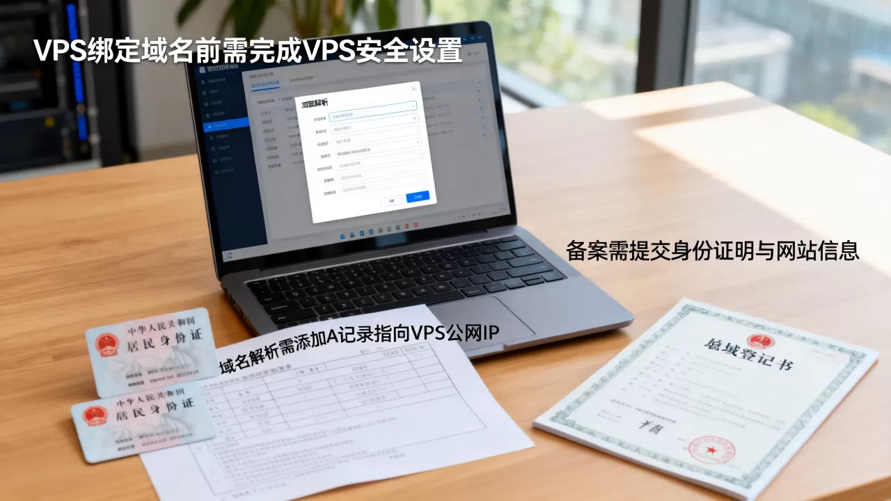 给 VPS 绑定域名前需要完成哪些设置，域名解析与备案怎么操作？