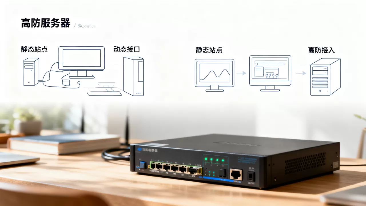 静态站点与动态接口分别适合哪种高防接入,高防服务器怎么选? 静态站点与动态接口分别适合哪种高防接入,高防服务器怎么选?