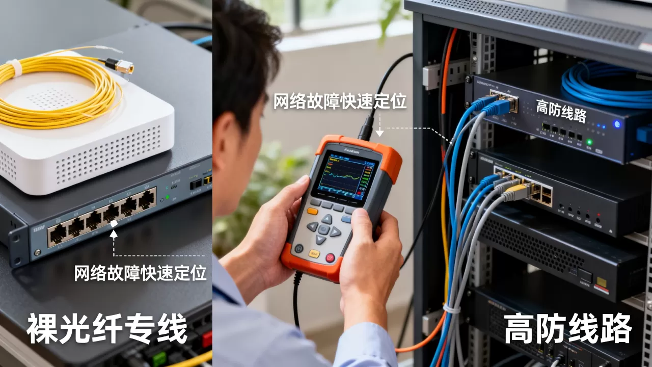 裸光纤专线与高防线路的防护职责怎么分,企业网络故障如何快速定位 裸光纤专线与高防线路的防护职责怎么分,企业网络故障如何快速定位