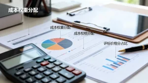 选型时给成本项分配多少权重合适，评标价格分占比多少合理