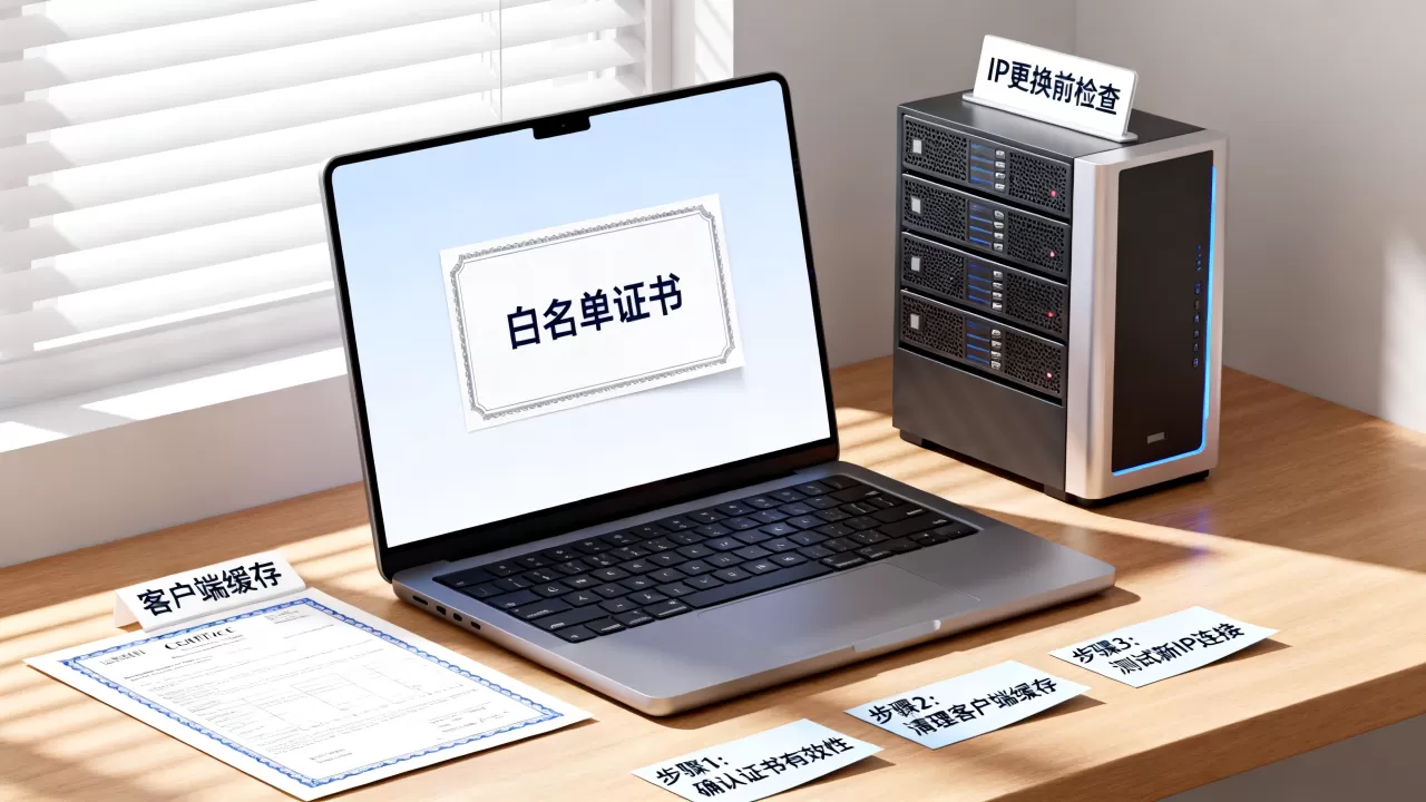 换IP之前为什么要先确认白名单证书与客户端缓存,怎么检查 换IP之前为什么要先确认白名单证书与客户端缓存,怎么检查