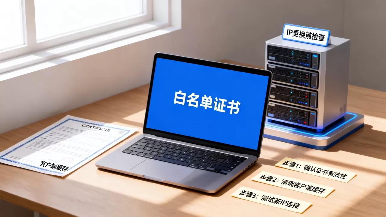 换IP之前为什么要先确认白名单证书与客户端缓存,怎么检查 换IP之前为什么要先确认白名单证书与客户端缓存,怎么检查
