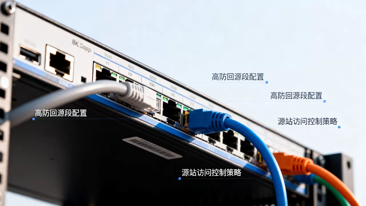 如何让源站只放行高防回源段，高防回源段怎么配置