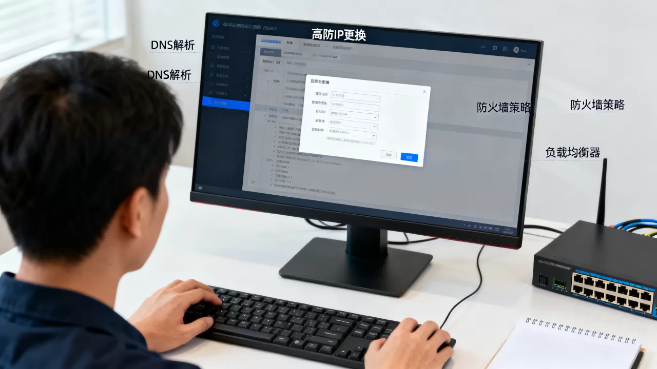 更换高防IP后业务侧需要同步调整什么？高防IP更换后改哪些设置