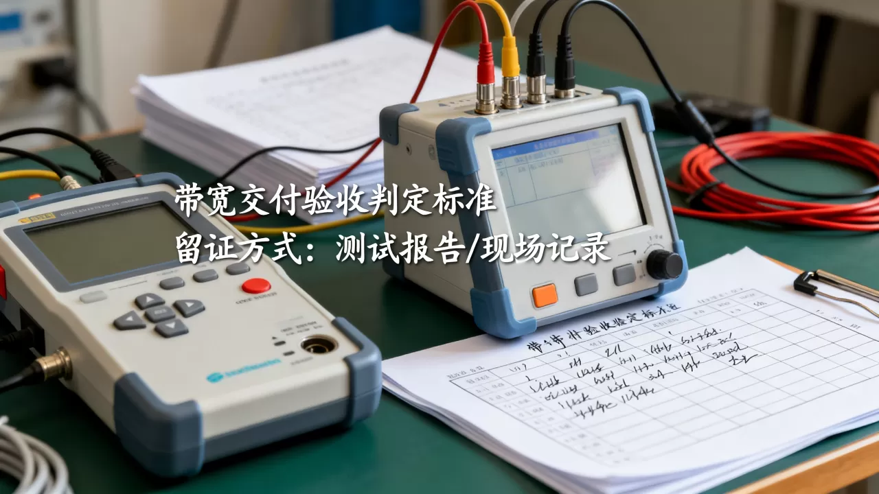 带宽交付验收如何判定？带宽验收留证方式有哪些？
