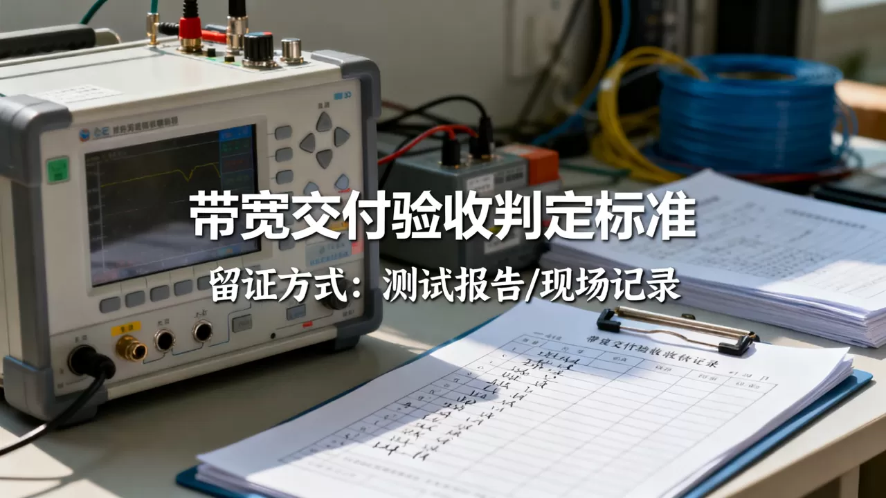 带宽交付验收如何判定？带宽验收留证方式有哪些？