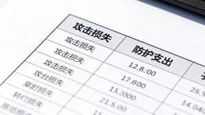 攻击损失和防护支出如何放在同一张表里看
