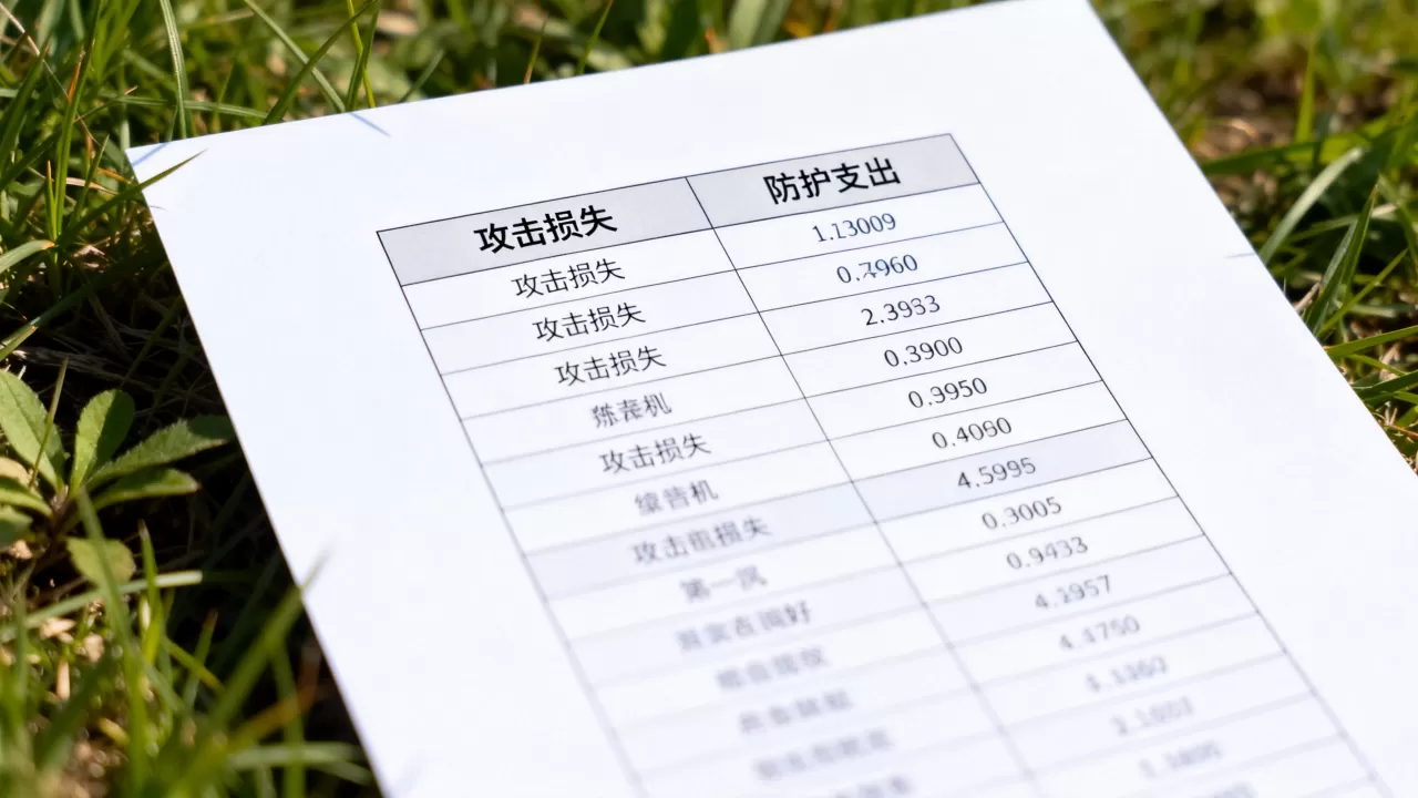 攻击损失和防护支出如何放在同一张表里看