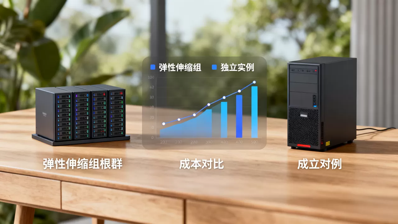 临时任务进弹性伸缩组还是独立实例好，弹性伸缩和独立实例哪个更省钱