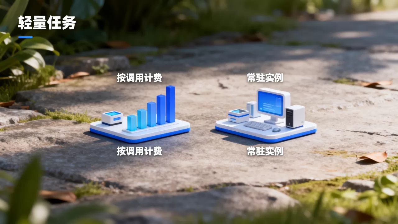 按调用计费和常驻实例在轻量任务里怎么选,轻量任务计费方式哪个划算 按调用计费和常驻实例在轻量任务里怎么选,轻量任务计费方式哪个划算