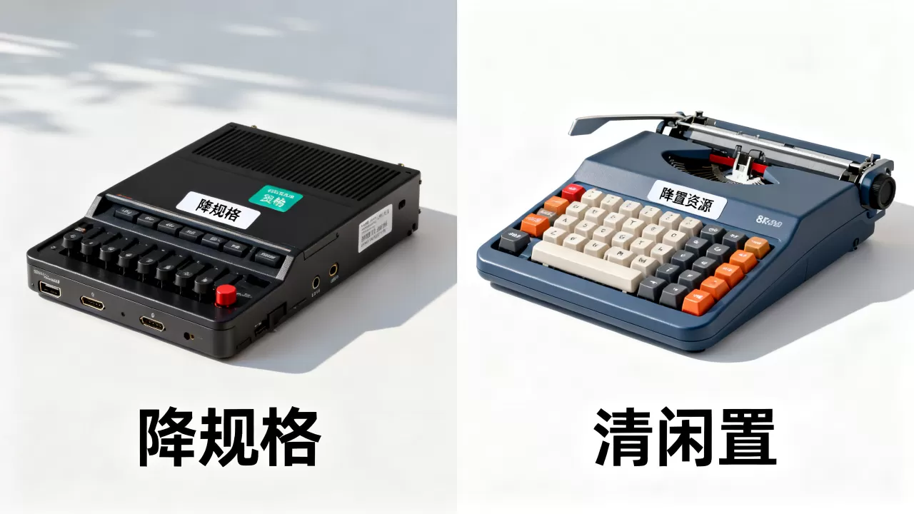 选型时该优先降规格还是优先治理闲置资源？降配还是清闲置更省钱